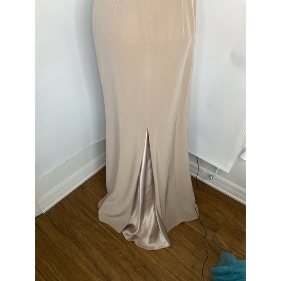 Montage Mon Cheri Size 6 Fits 2 Champagne Gown Embellished Beaded Dress 2 Piece - Picture 12 of 16